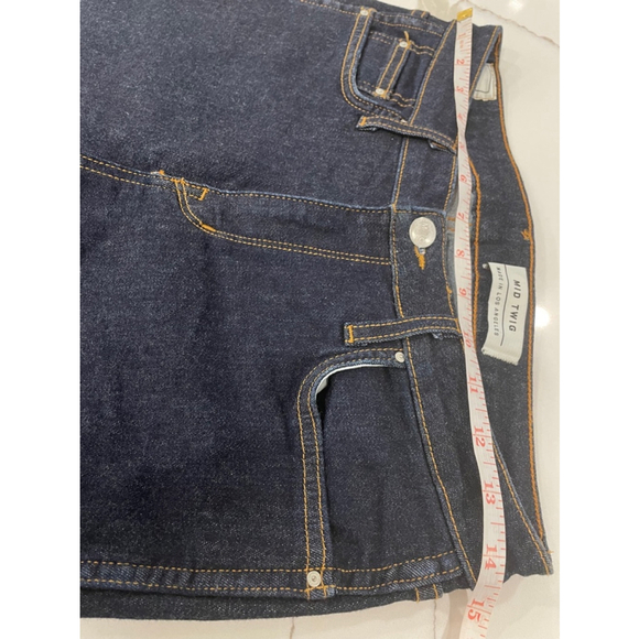 Michelle by Comune Mid-Twig Mind Rise Skinny Dark Wash Jeans leg slits Size 29 - Picture 7 of 13